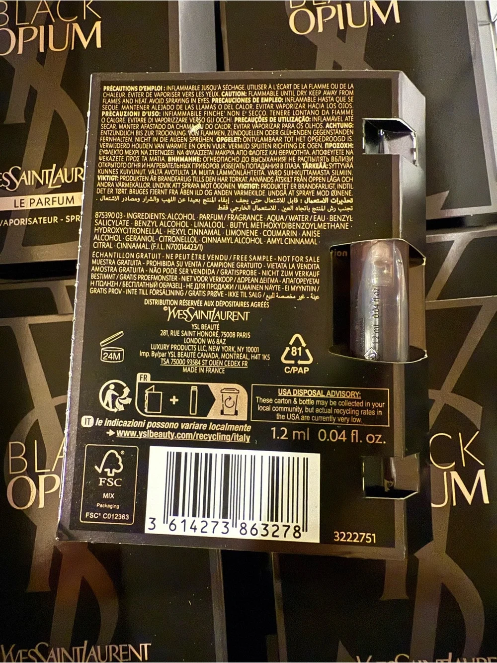 Yves Saint Laurent Black Opium mini Fragrance Testers